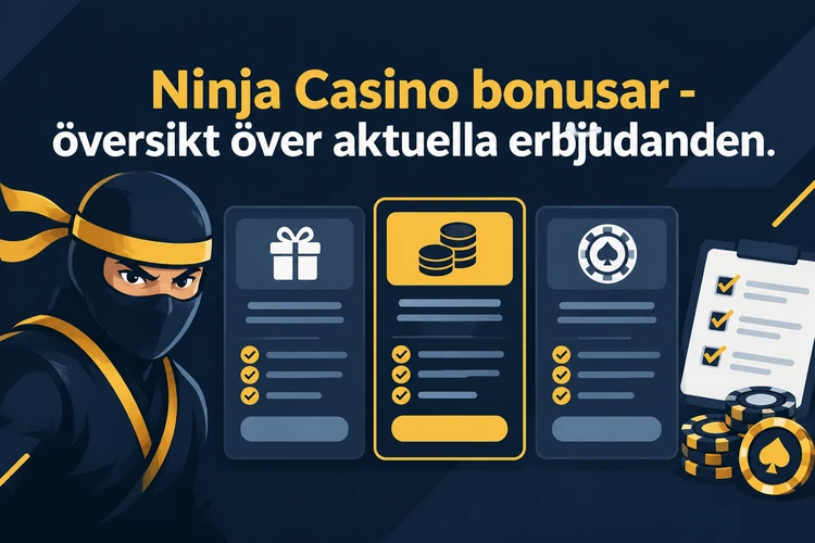 Ninja Casino bonusar - översikt över aktuella erbjudanden